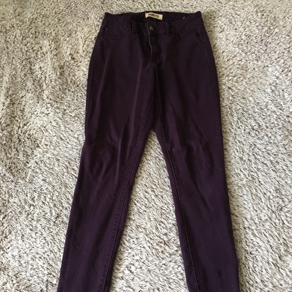 BLUE SPICE purple skinny jeans
